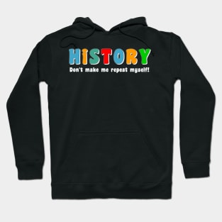 Colorful Repeat History White Hoodie